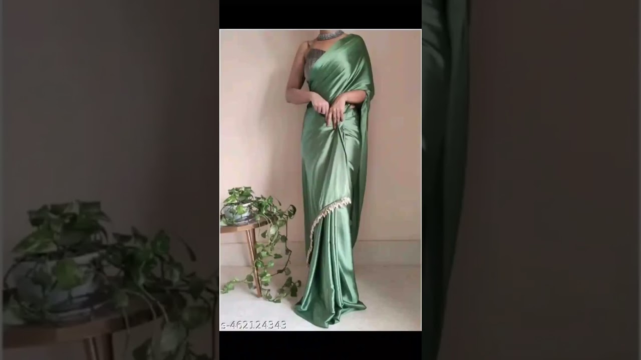 Plain Bollywood satin silk saree 😍 top 7 colour booking fast 🛒💵💸