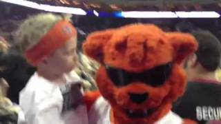 Honorary team captains of bobcats game meet rufus