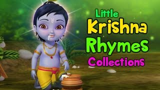 Lord Krishna Rhymes Collection | Telugu Rhymes for Children | Infobells