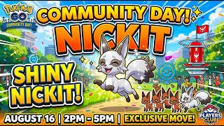 DON'T MISS Nickit Community Day! Shiny Nickit, Icy Wind & 3× Stardust | Pokémon GO