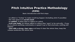 PIPM Very Basic Intro (complete overhaul of vocal pedagogy)