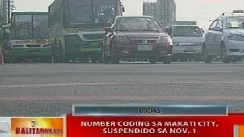 BT: Number Coding sa Makati City, suspendido sa Nov. 1