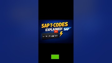 SAP T-CODES Explained ⚡ | Basics Every SAP Professional Must Know #viral #shorts #trending