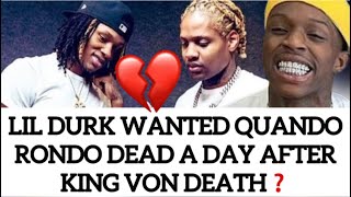 Lil Durk Wanted Quando Rondo Wiped-Out A Day After Lul Tim Killed King Von In Atl According To FBI