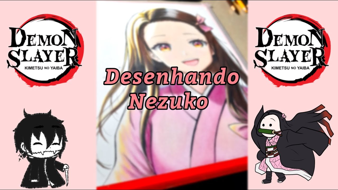 Como Colorir Nezuko Kamado (Demon Slayer - Kimetsu no Yaiba) modo fácil  usando apenas lápis de cor 