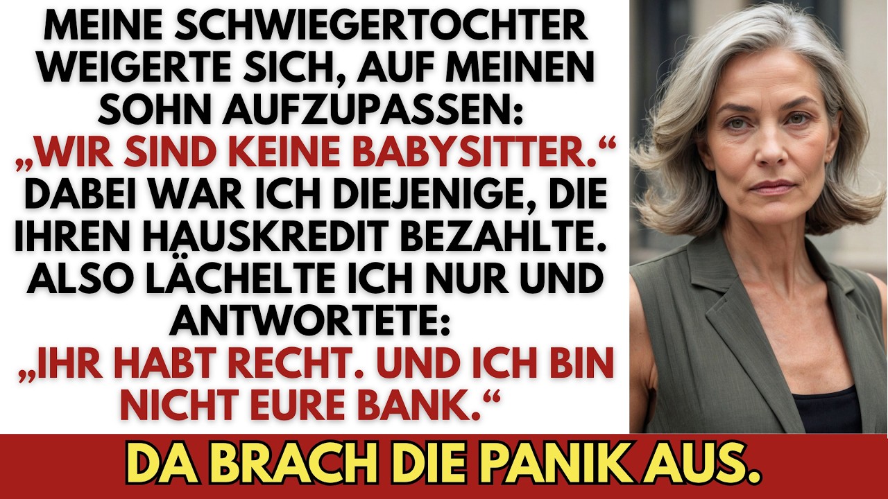 Ich hielt ihre Handtasche fest und fragte, ob sie für drei Stunden auf meinen kleinen Sohn aufpassen könnten, weil ich ein dringendes Belastungs-EKG hatte – da warf mir meine Schwiegertochter...