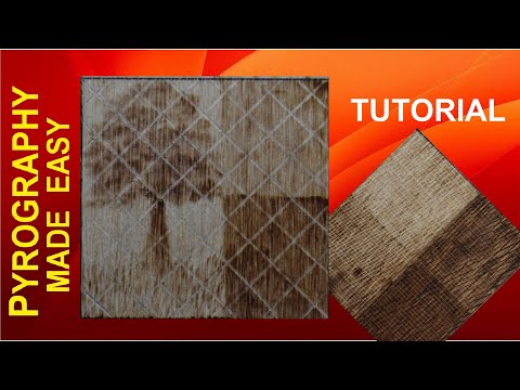 Pyrography Techniques - Embossed Lines texture wood burning tutorial
