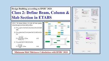 Class 2: Define Beam, Column & Slab  Section in ETABS according to BNBC 2020 (Min Slab Thickness)