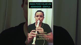 Introdução NADA PODE CALAR UM ADORADOR - Eshyla | Melodia Flauta doce sopr@no 🎷🎶