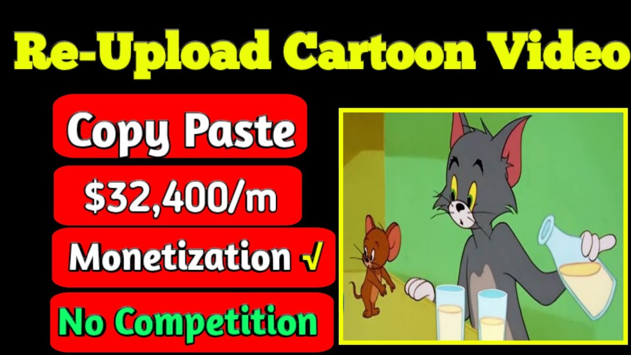 I Earned ₹408,872 | Reupload Cartoon YouTube | Copy Paste On Youtube ...