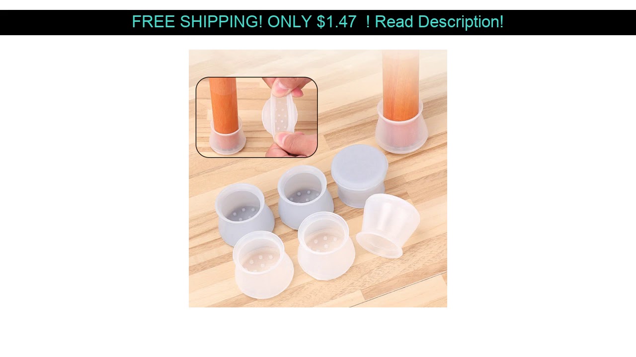4pcs Table Chair Leg Mat Silicone Non-slip Table Chair Leg Caps Foot Protection Bottom Cover Pads F