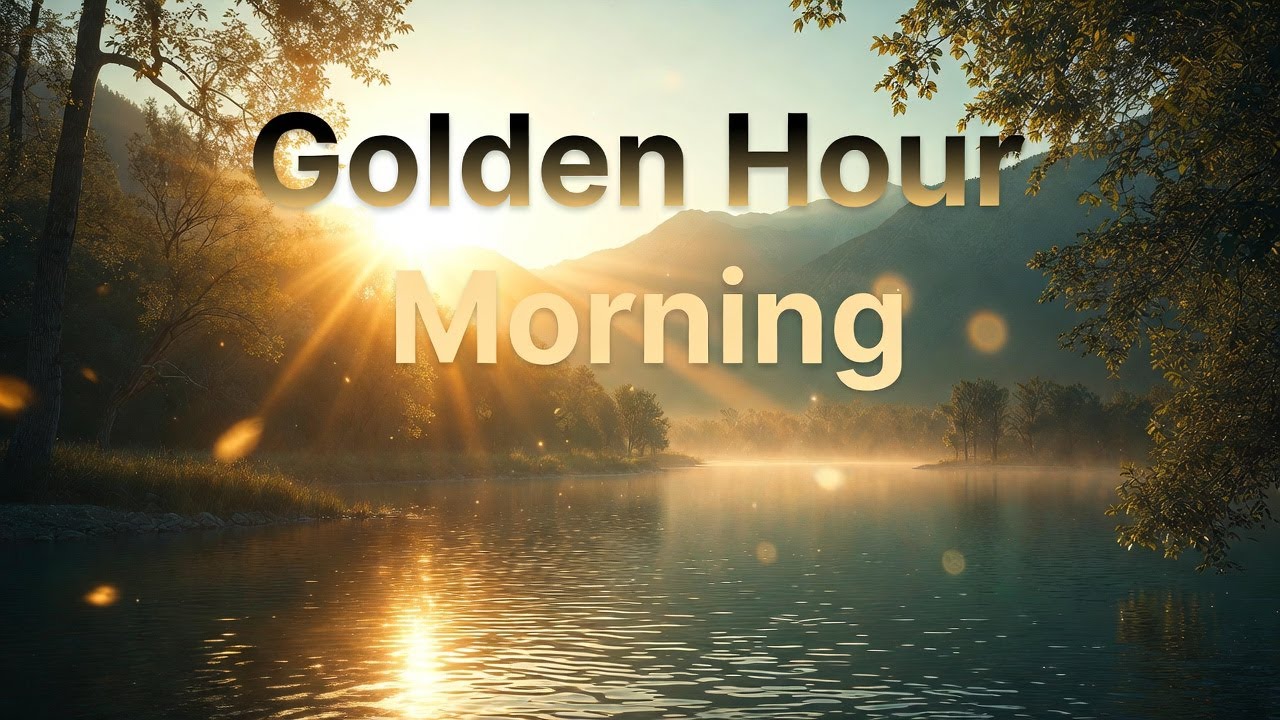 Golden Hour Morning Relaxing Cafe & Home Music for Lakes, Mountains, and Calm Mornings