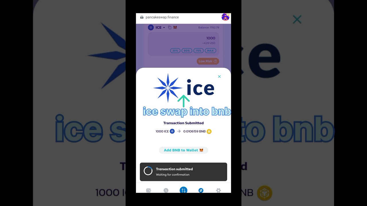 ice token swap and withdraw in metamask. 