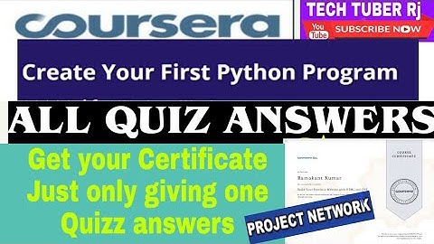 Create Your First Python Program All Quiz Answers || Coursera Quiz Answers