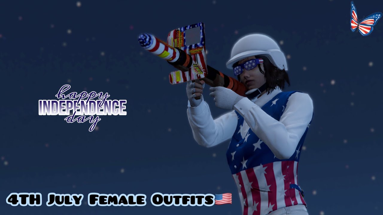 Gta 5 Online - 4th Of July Female Outfits Independence Day🇺🇸
