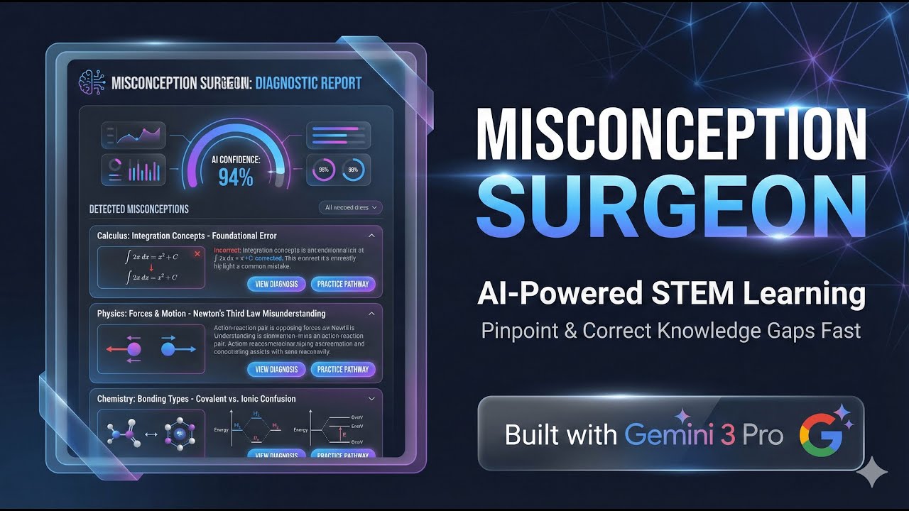 Misconception Surgeon | Google DeepMind - Vibe Code with Gemini 3 Pro ...