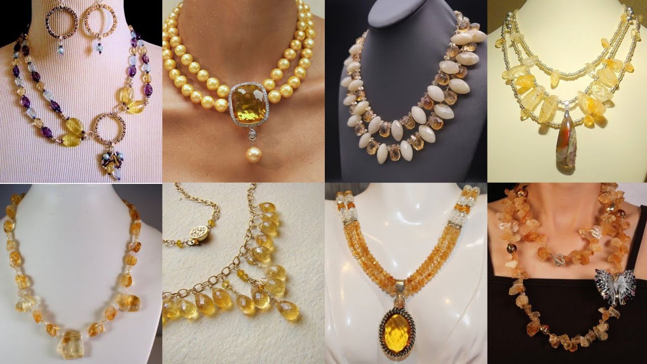 Ожерелья с цитринами, сияющие как чистое солнце – новейшая коллекция класса люкс! ✨