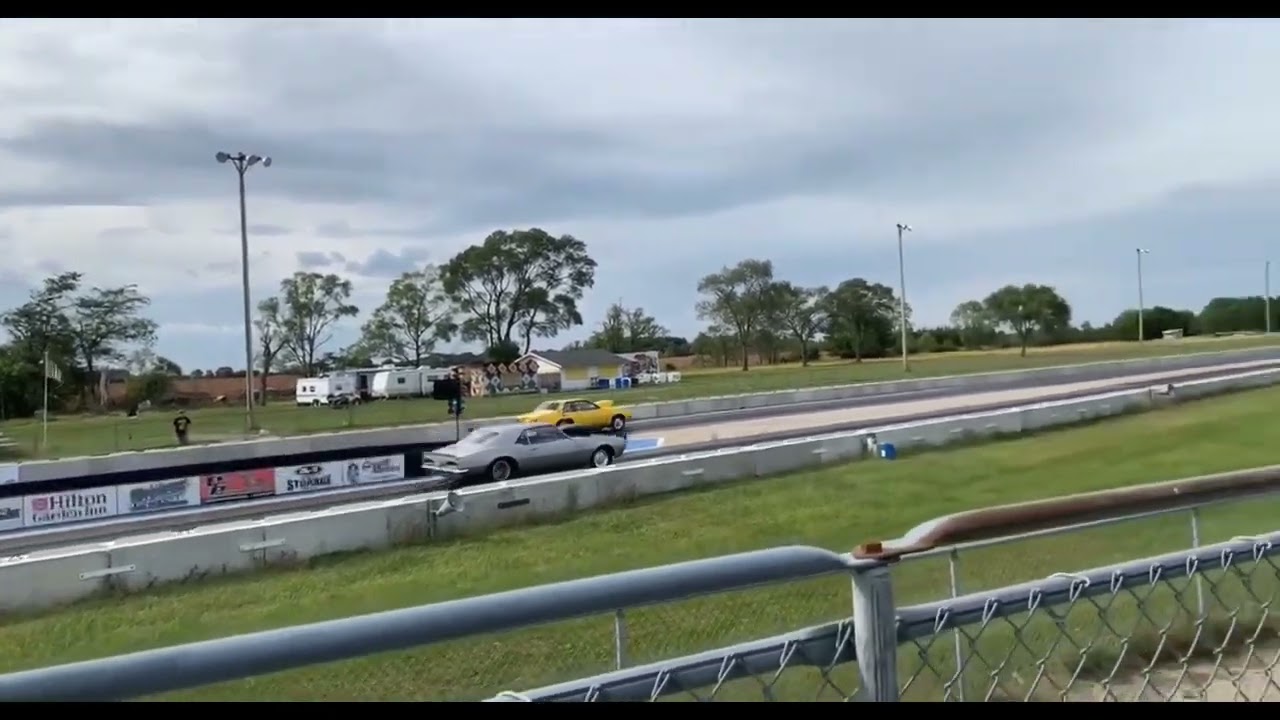 Chevy Camaro Vs Chevy Monza Pro ET Cedar Falls Motorsports Park