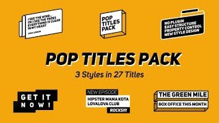 After Effects Template Pop Les