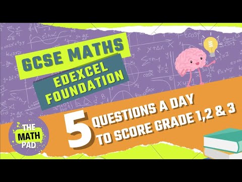 Day 34: Revise GCSE Maths Edexcel Foundation (5 QUESTIONS A DAY FOR GRADE 3) -1ma1/1f/2f/3f