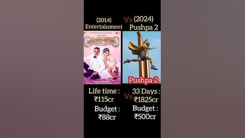 Pushpa 2 Vs Entertainment Box office collection #pushpa2 #alluarjun #akshaykumar #trending #shorts