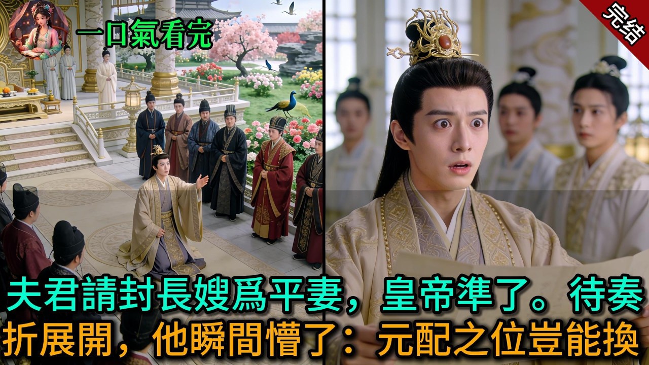 【原創已完結】夫君請封長嫂爲平妻，皇帝準了。待奏折展開，他瞬間懵了：“元配之位豈能換！”