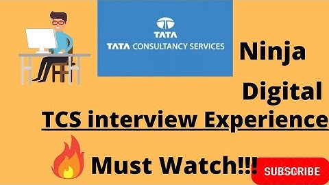 TCS interview Experience || Ninja & Digital || 2021 batch