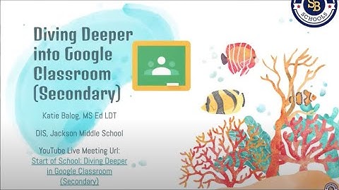 Start of School: Diving Deeper in Google Classroom (Secondary)