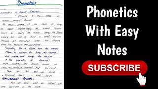 Phonetics in Linguistics With easy Notes