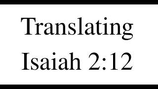 Translating Isaiah 212
