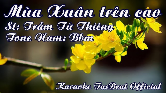 Karaoke Mùa Xuân Trên Cao Tone Nam | TAS BEAT