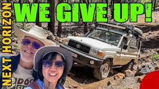 We give up! That's it! Grand Canyon 1, Pan Americana Alaska Argentina 4x4 Troopy