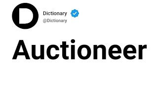 Full Auctioneer Meaning In English News