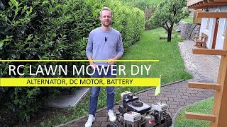 Alternator, DC Motor, Battery - Remote Control Lawn Mower DIY