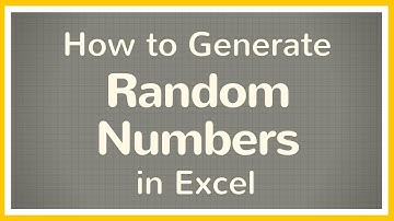 How to Generate Random Numbers in Excel Using RAND function & RANDBETWEEN Excel function - Tutorial