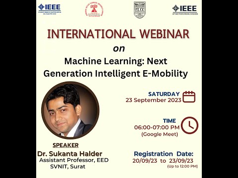 INTERNATIONAL WEBINAR-Machine Learning: Next Generation Intelligent E-Mobility