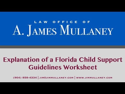 Explanation of a Florida Child Support Guidelines Worksheet | Jacksonville Divorce Lawyer | A ...