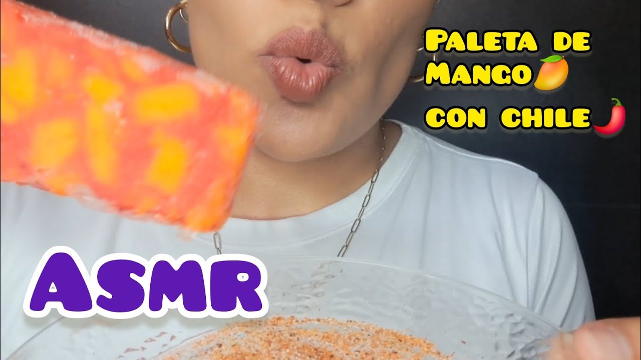 ASMR PALETA HELADA | MANGO CON CH1LE #sonidosrelajantes