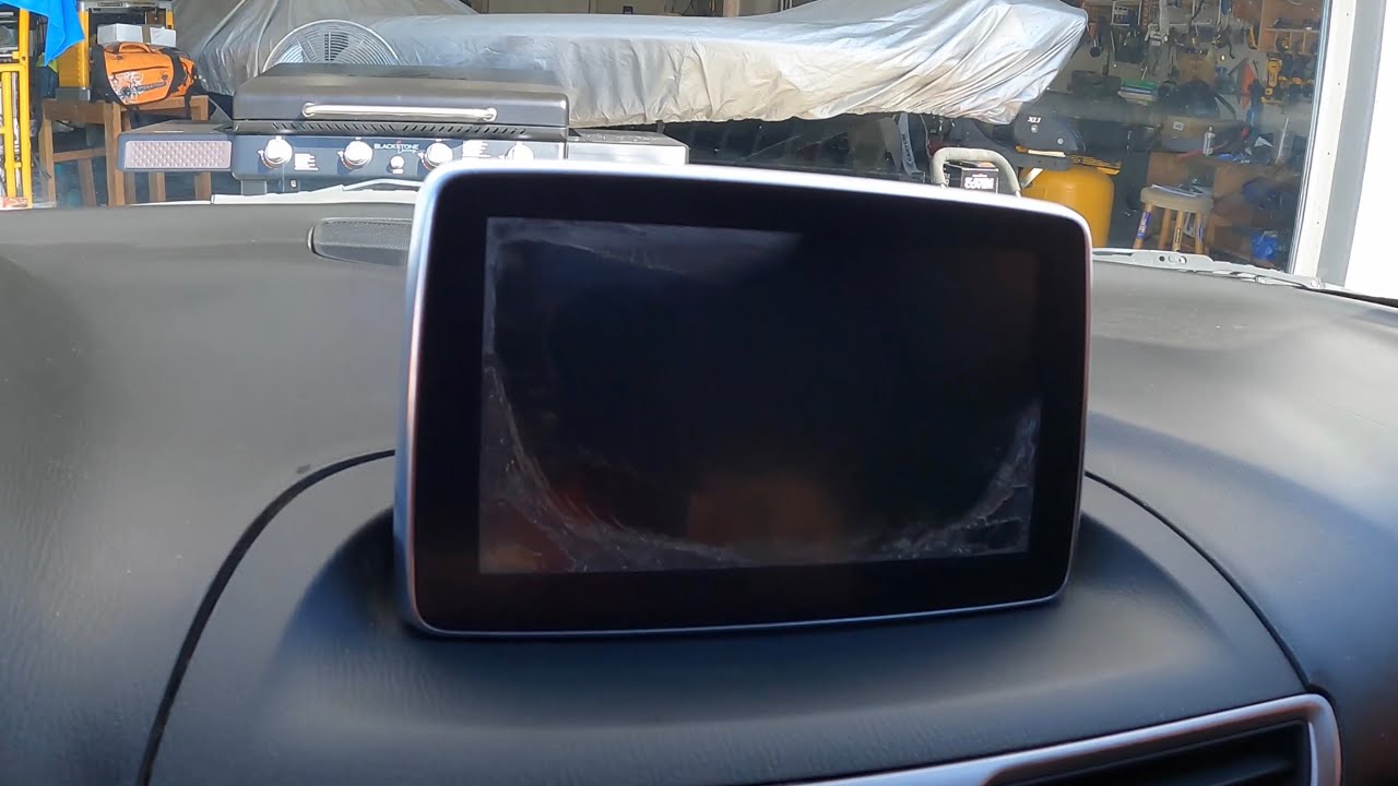 Mazda 3 cracked screen replacement - YouTube