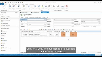 10. Copy From and Copy To Features in QNE Optimum
