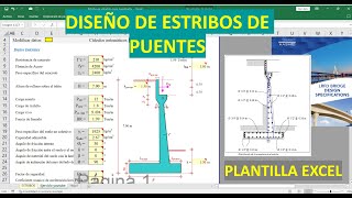 Diseño De Estribo En Voladizo Para Puentes Con Aashto Lrfd Plantilla Excel Profesional