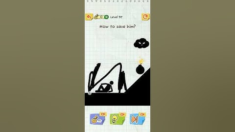 #Draw 2 Save:Stick Man Puzzles  Level 97 Answer very easy tips#
