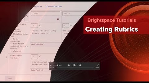 Creating Rubrics in Brightspace