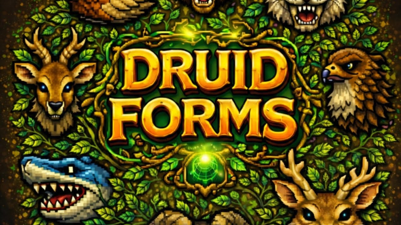 Hytale Druid Mod – Shapeshift Into 8 Animals (Bear, Shark, Hawk & More)