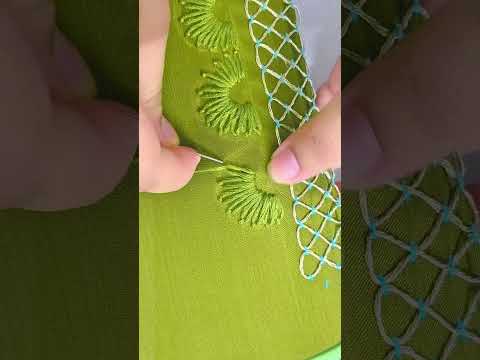 viral border line embroidery 🪡 #embroidery #design #trendingvideo #reels #shorts