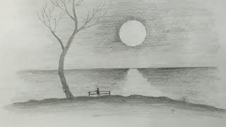 Menggambar pemandangan hitam putih II untuk pemula