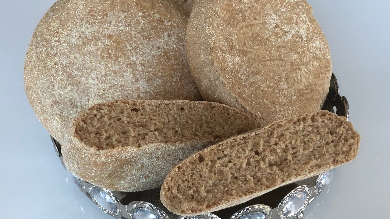 خبز بالشعير (المحراش) homemade barley bread YouTube