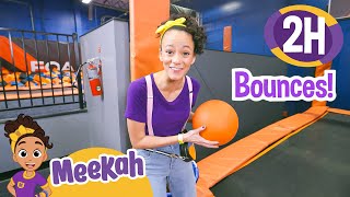 Meekah Sky Zone - Flips and Bounces! | Blippi - Kids Playground | Educational Videos for Kids