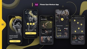 Fitness Workout App Design - Gym Workout UI Design