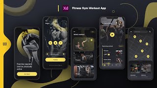 Fitness Workout App Design in Adobe XD - Gym Workout UI Design screenshot 4